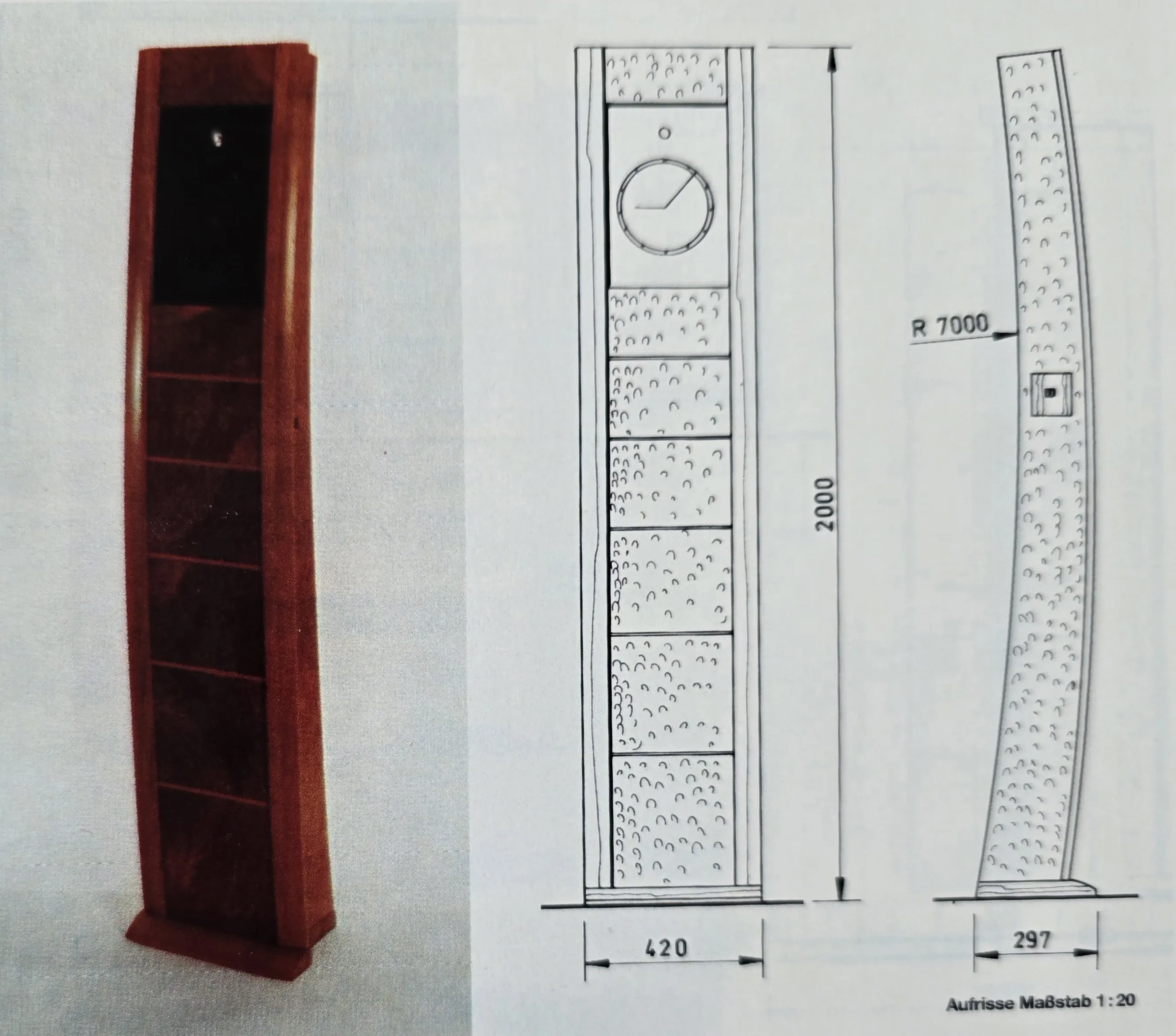 Moderne Standuhr und Meisterstück von Markus Müller mit Förderpreis für gutes Design